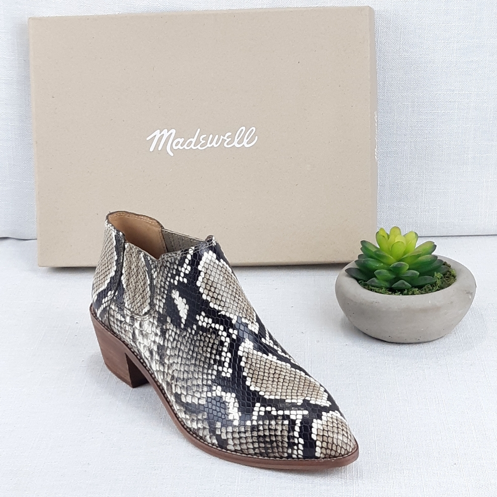 MADEWELL LOW CHELSEA BOOTS IN SNAKE EMBOSSED LEATHER - Picture 4 of 16